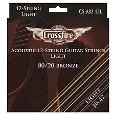 Crossfire Light 80/20 Bronze 12 String Acoustic Guitar Strings (