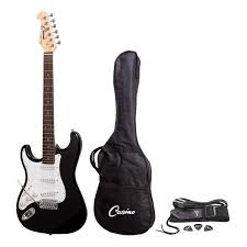 Casino ST Style Left Handed Electric Guitar Set (Black)