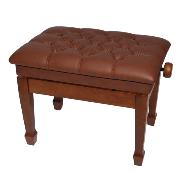 Crown CPB-H301-BLK Deluxe Tufted Hydraulic  Height Adjustable Piano Bench