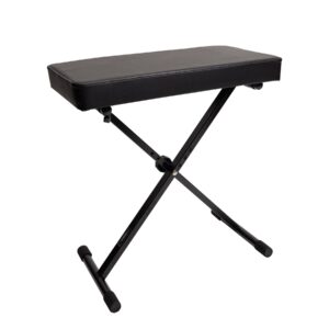 Crown KB-017-BLK is a heavy-duty folding keyboard bench