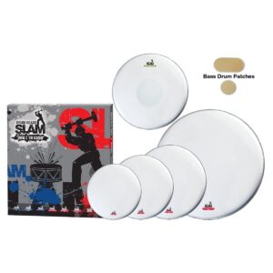 Slam SL SDHP-1PCT-TR Single Ply Smooth Coated Thin Weight Drum Head Pack (12"T/13"T/16"T/14"S/22"BD)