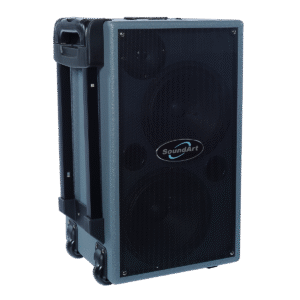 The Soundt PW100-M100 Watt RMS UHF Wireless Dual-Channel Rechargeable PA System with MP3 Player
