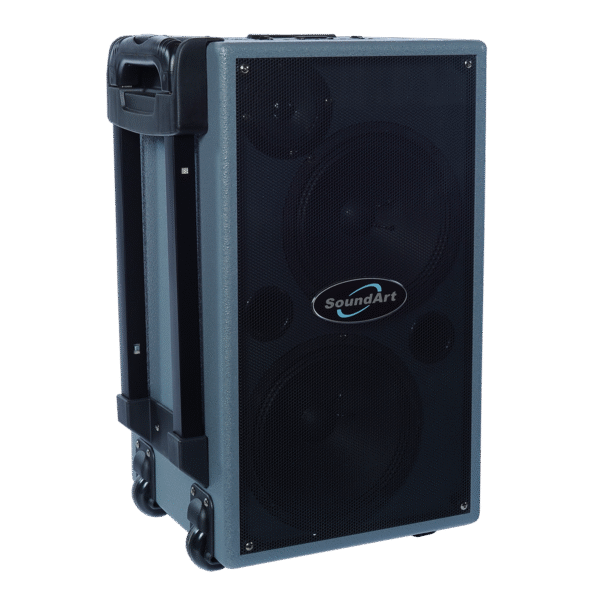 The Soundt PW100-M100 Watt RMS UHF Wireless Dual-Channel Rechargeable PA System with MP3 Player