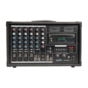 Soundt SPM-W6400D is a 6-channel Class D powered mixer with a DVD player
