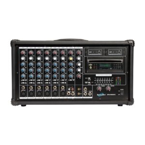 Soundt SPM-W8400D is an 8-channel Class D powered mixer with a DVD player