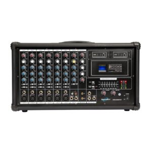 Soundt SPM-W8400M is an 8-channel Class D powered mixer with MP3 player