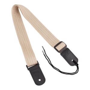 The Tiki TUST-N4 Ukulele Strap features a comfortable 1.5-inch wide premium nylon strap